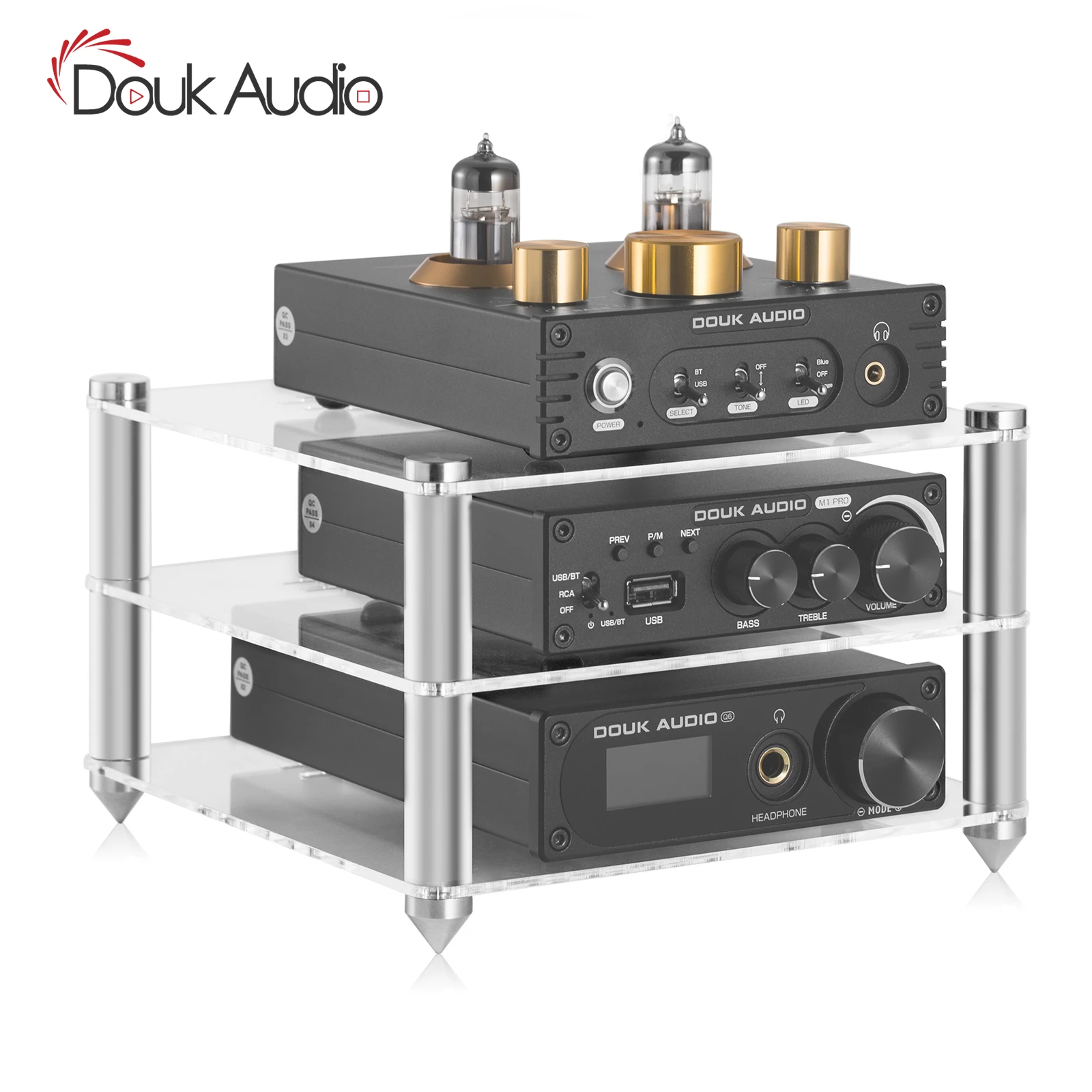 Усилитель звука Douk/предусилитель/ЦАП акриловая стойка для крепления на стойке