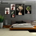 Современное абстрактное украшение для дома художественная печать Картина на холсте цветок Буш Девушка уникальные модные постеры и принты спальня домашний декор