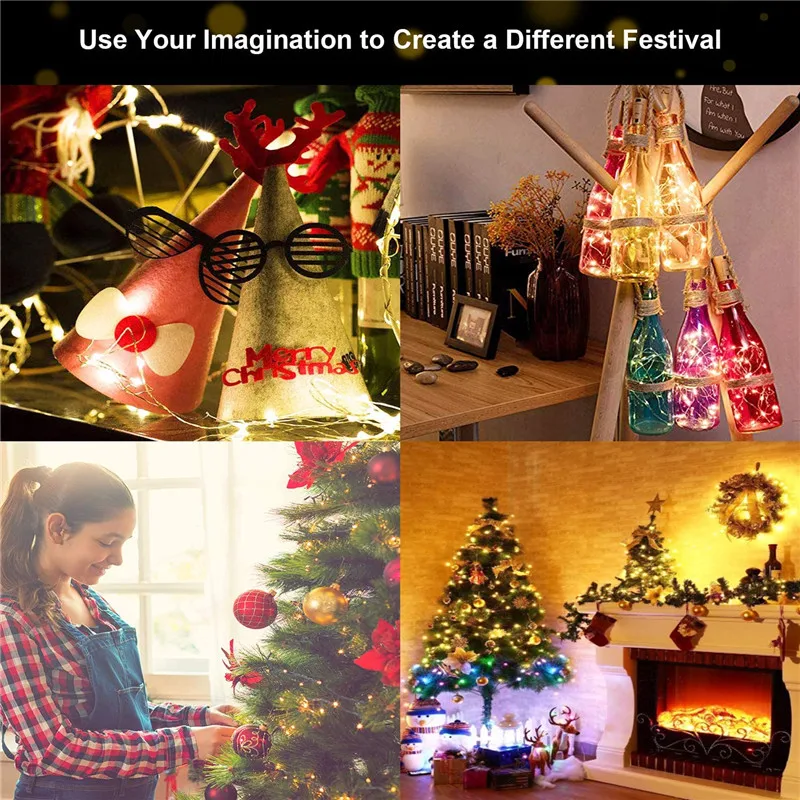 

LED String Lights Photo Clip USB Outdoor Battery Operated Garland Christmas Decoration Holiday Party Wedding Xmas Fairy Lights