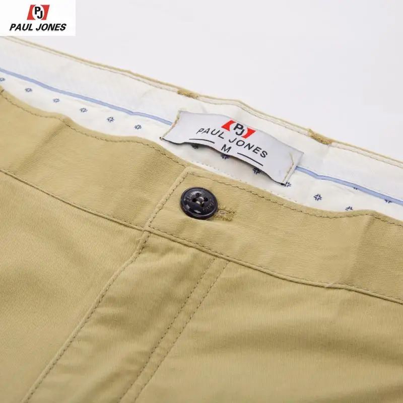 Мужские классические брюки-Чино С ПЛОСКИМ ПЕРЕДОМ от PAUL JONES черные повседневные