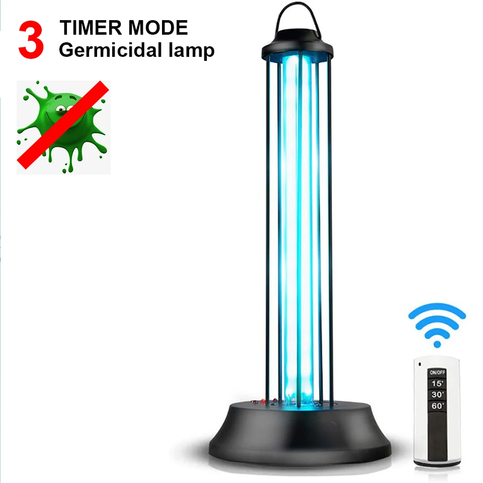 Озоновая УФ-лампа для дезинфекции с дистанционным управлением 360 градусов 38 Вт 110