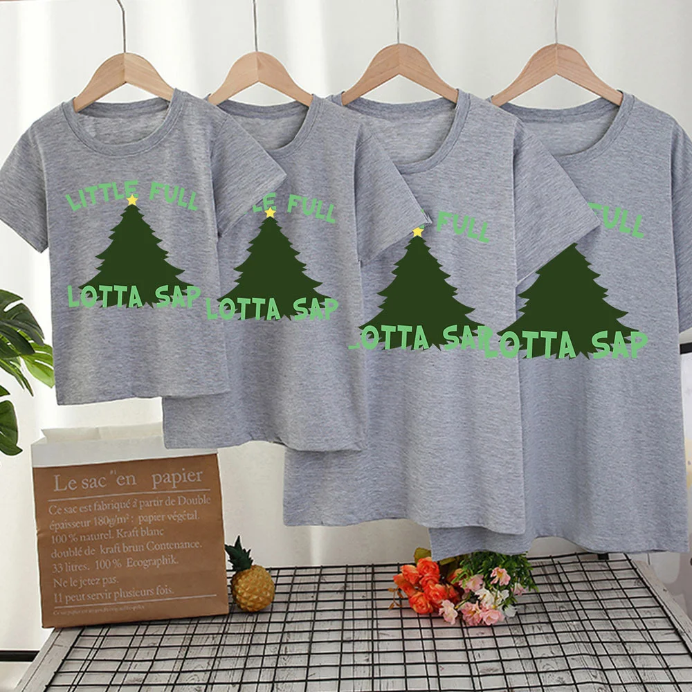 

Рождественская футболка для родителей, детей, семейных родителей, детей, хлопковая футболка с коротким рукавом