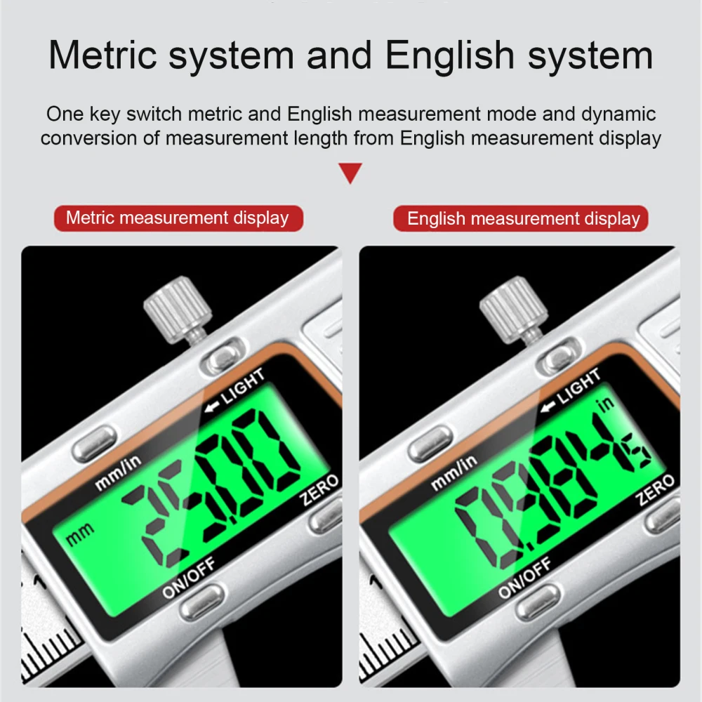 

Color Display Levels Mouse Caliper 0-150mm Backlit Screen Backlight Metal Stainless Steel Measuring Tool