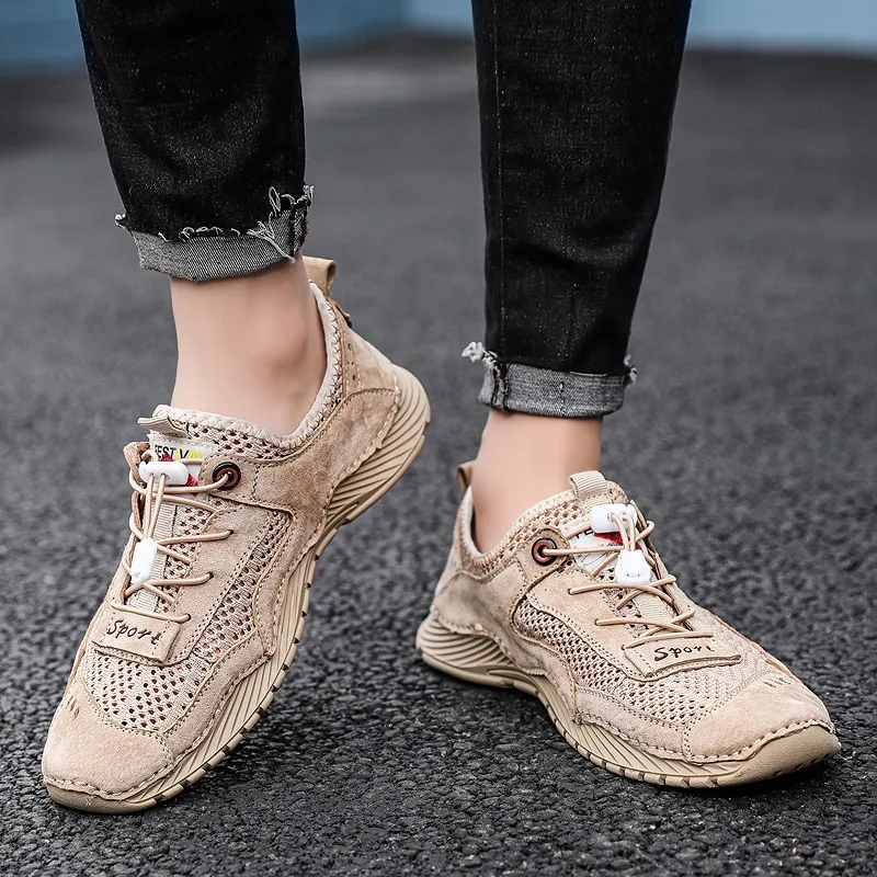 

Fashion Men Shoes Leisure Summer Light Breathable Mesh Shoes Black Casual Shoes Men outdoor Sneakers Soft Mens Trainers