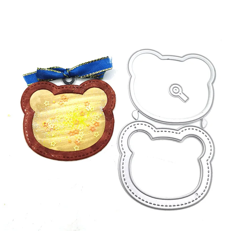 

Mooie Beer Hoofd Metalen Stansmessen Stencils Voor Diy Scrapbooking Album Kaart Maken Embossing Sterven metal die cuts new