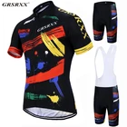 GRSRXX 2021 Велоспорт Джерси комплект Летняя мужская велосипедная рубашка Дышащая MTB Велоспорт Одежда наборы велосипедная команда профессиональная велосипедная форма