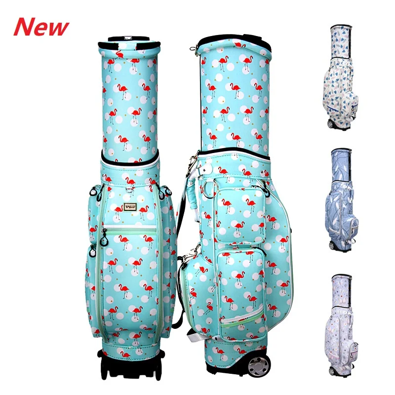 Retractable Lady PGM Golf Sports Standard Bag Printing 125cm Travel Play Multifunctional Air Aviation Women Bag with Rain Cover