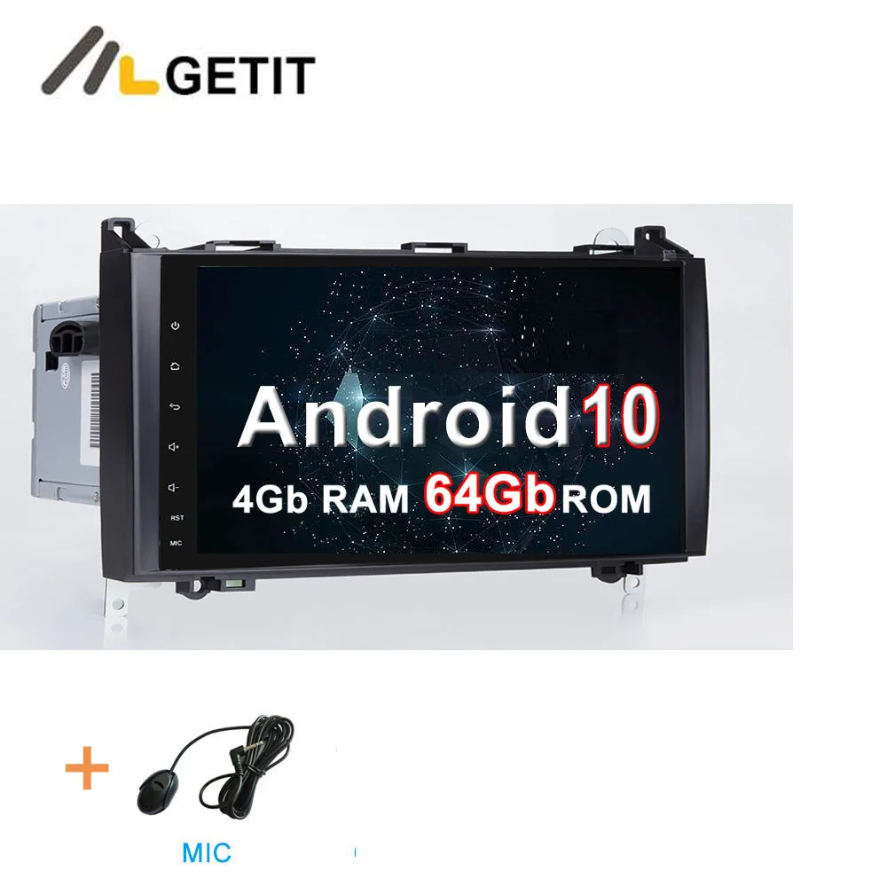 4G-RAM 64G-ROM Android 10,0 Автомагнитола Стерео gps головное устройство для Mercedes Benz B200 W169 Sprinter W906 W245 Viano Vito W639 - Цвет: 4G-RAM 64G-ROM