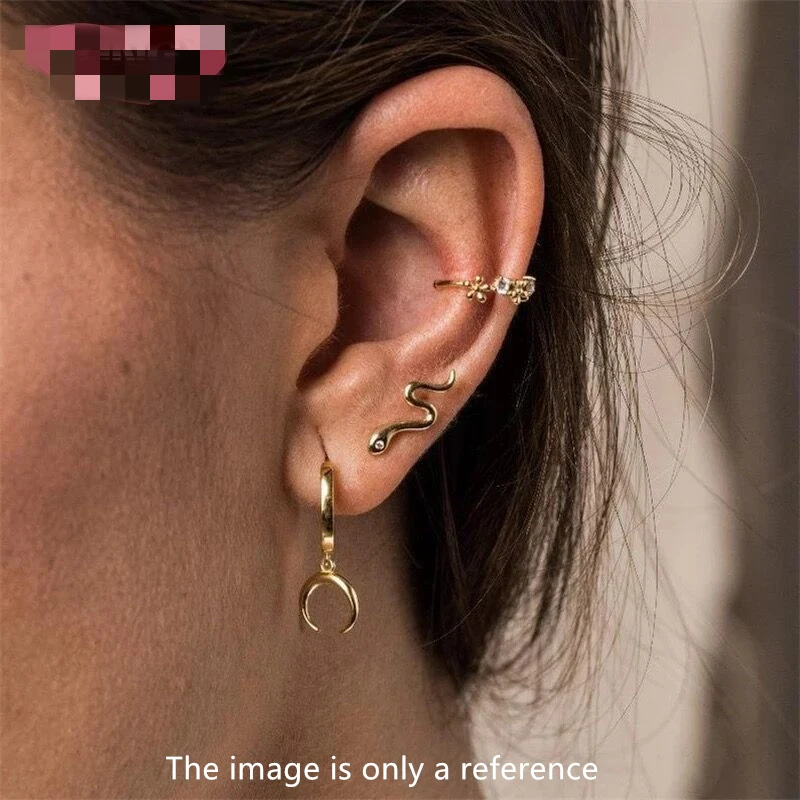 Женские серьги-змеи из серебра 925 пробы