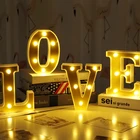 Романтический 3D светодиодный буквы Ночной светильник лампа знак алфавита шатер Настольная лампа Ночной светильник s на день рождения Свадебная вечеринка Декор для влюбленных, подарки