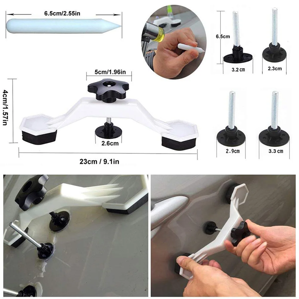 

21pcs Car Dent Repair Puller Car Repair Tools Paintless Dent Removal Tap Down Tool Silicone Dent Puller Universal Repair Kit