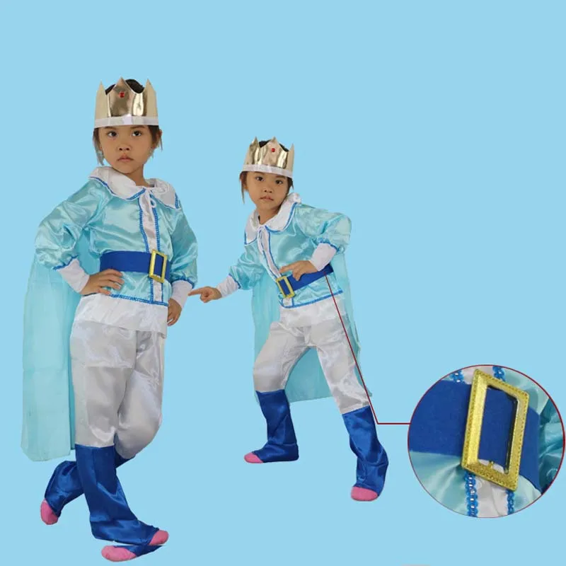 

Halloween Cosplay kids Prince Costume for Children Sceptre King Costumes Boys European royalty clothing Christmas