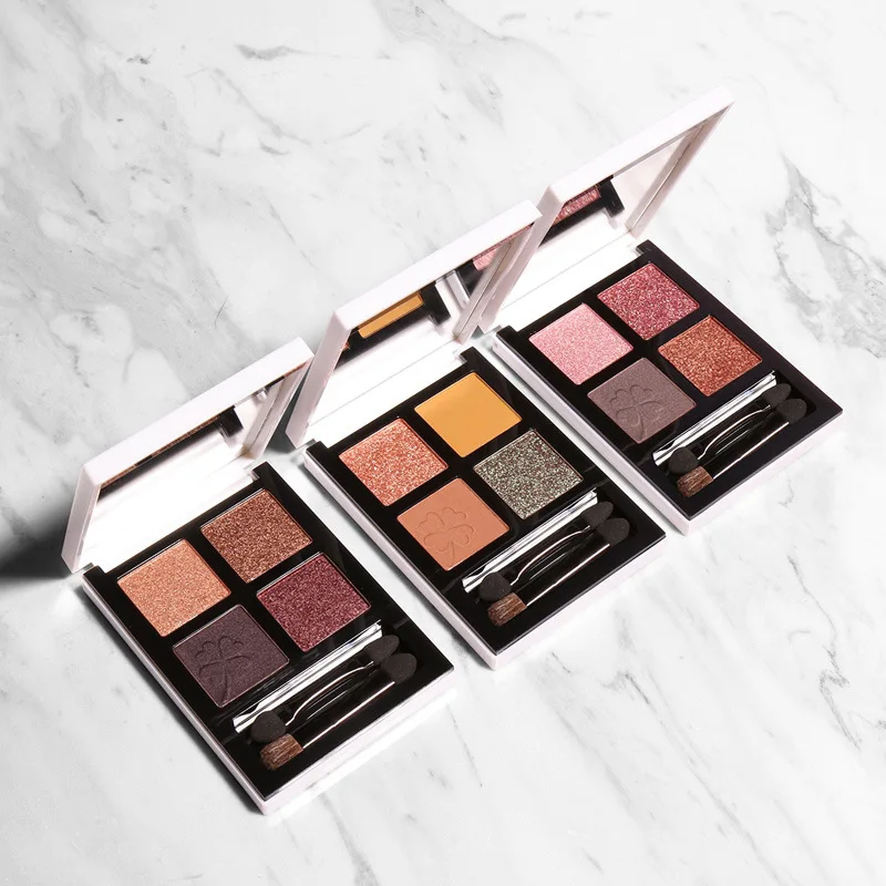 Мраморный ежедневный макияж 4 цвета блестящие тени для век Палитра блестящий