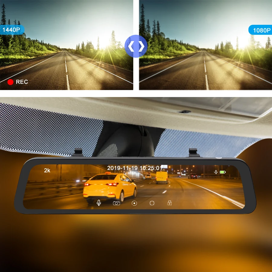 Видеорегистратор TOPSOURCE 2K 1440P Super HD для Huawei Hisilicon CPU Sony 335 Автомобильные