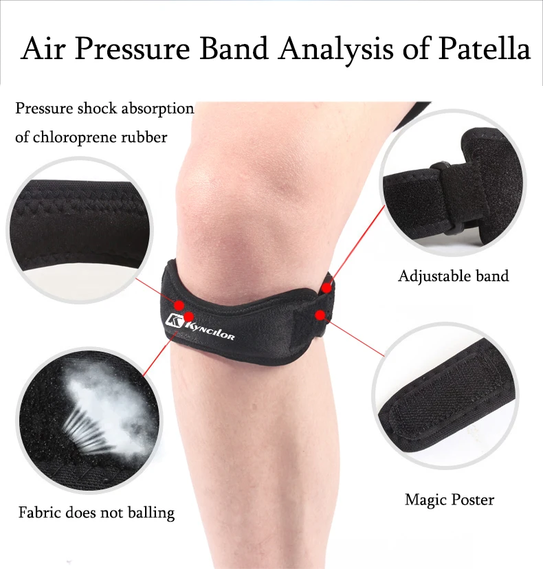 Patellar Band Breathable Kneepad Protecting Patella with Shock Absorption and Compression Men women Running 1 PCS |
