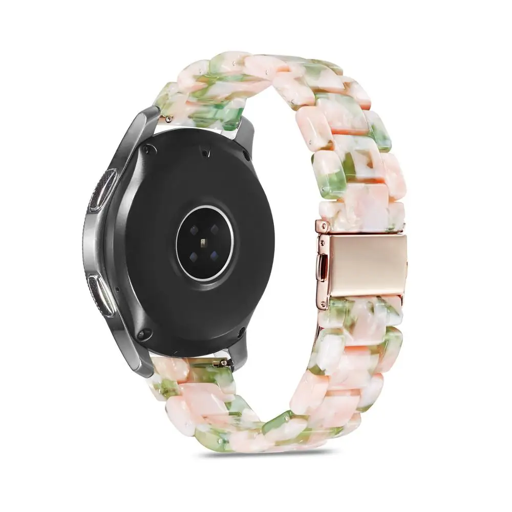 pink green 20 мм 22 мм ремешок для часов из смолы для samsung galaxy gear s3 ремешок из нержавеющей стали Пряжка galaxy 46 мм huawei gt ремешок для часов - Цвет ремешка: pink green