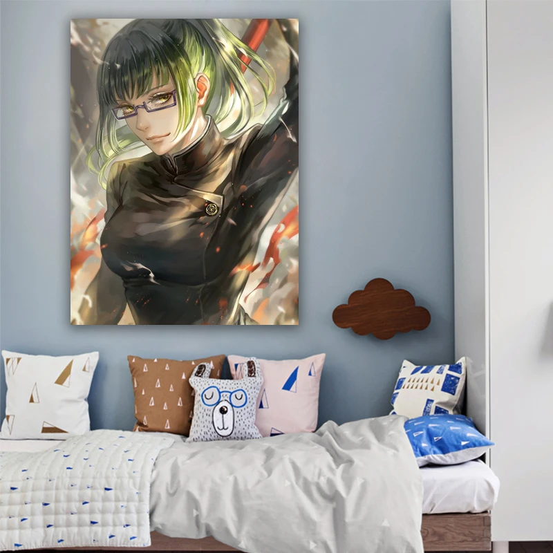 

HD Prints Zenin Maki Canvas Painting Wall Art Jujutsu Kaisen Pictures Home Decor Bedroom Bedside Background Modular Anime Poster