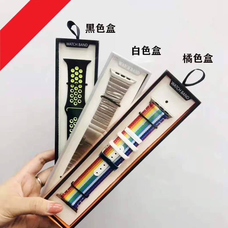 Чехол для Apple Watch Band 38/40/42/44 мм простой портативный силиконовый нейлоновый ремешок