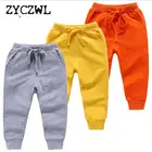 Брюки для мальчиков и девочек вельветовые, Теплые повседневные спортивные штаны для бега, однотонные, для детей 2-10 лет, розничная продажа