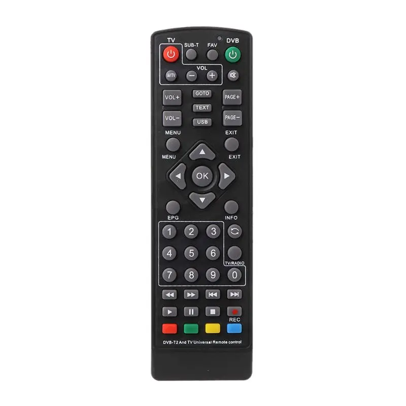 Black Universal Wireless Remote Control Controller Replacement for DVB-T2 Smart Television STB HDTV Set Top TV Box | Электроника