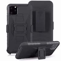 for iphone 11 pro max multifunction black armor shockproof case cover with hanging belt front cover for iphone 11 pro max