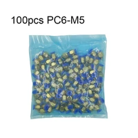 100pcs pc6 m5 6mm hose tube 5mm pneumatic fitting air connector straight through quick connecors fitttings male thread