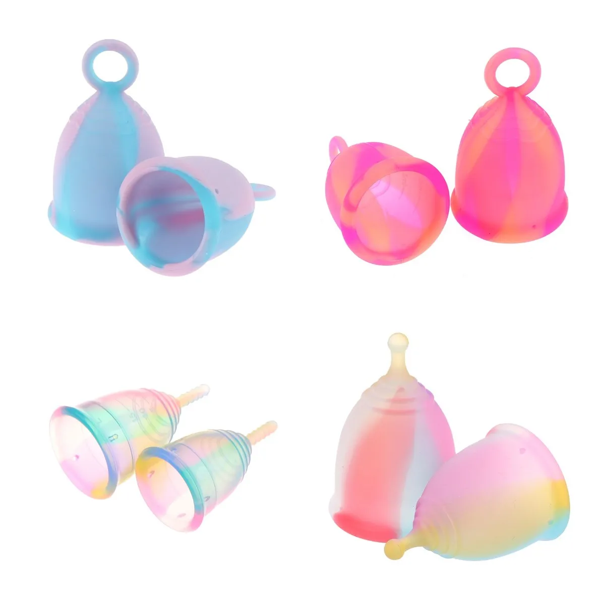 

1PC Colorful Women Cup Medical Grade Silicone Menstrual Cup Feminine Hygiene Menstrual Lady Cup Health Care Period Cup New