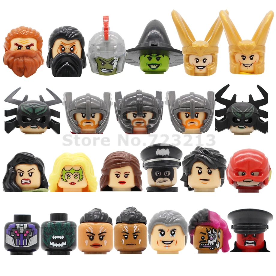 

Feleph Single Hela Valkyrie Figure Head Volstagg Ragnarok Steward Man Sif Jane Foster Building Blocks Toys PG8064 X0165 X0172