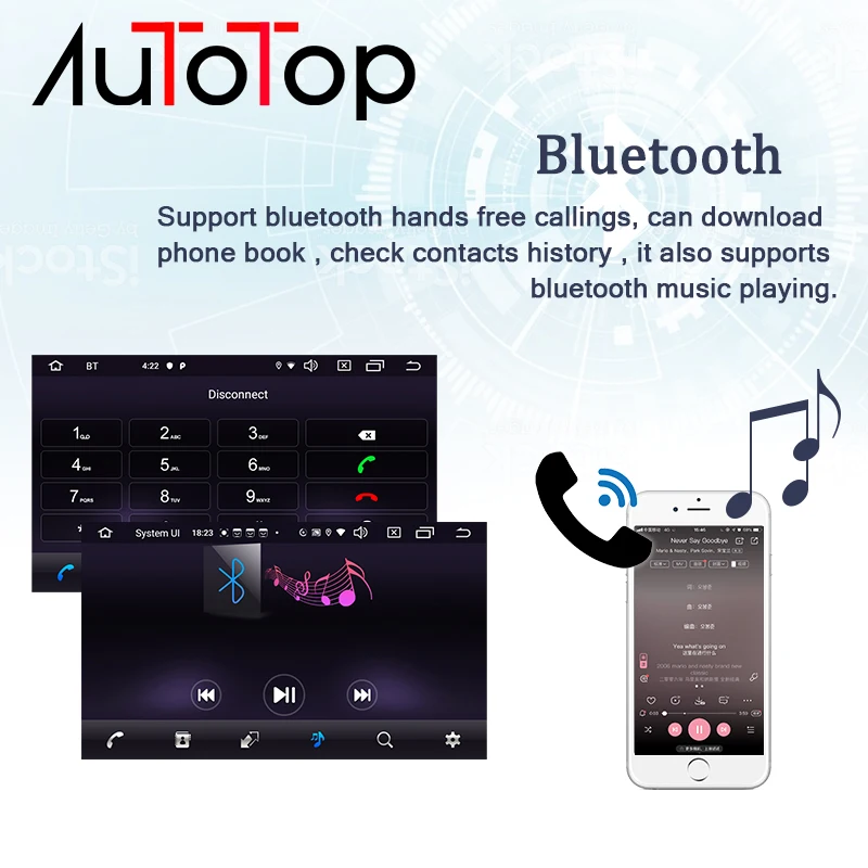 AUTOTOP 8 &quot2din автомобильный аудио Android 9 0 мультимедийный плеер для Renault