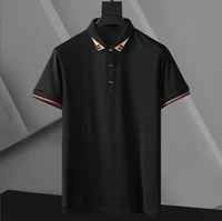 2021 summer polo shirt mens brand clothing short sleeve business casual plaid designer camisa breathable plus size