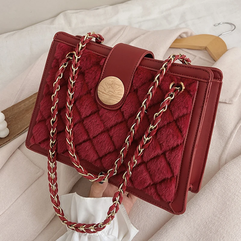 Модные сумки через плечо с цепочкой и ромбовидной сеткой для женщин 2020 простые