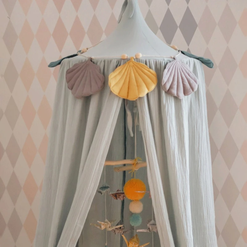 

Creative Shell/Leaves Shape Baby Crib Mosquito Net Ornament Wall Hanging Pendant Kids Children Home Decoration