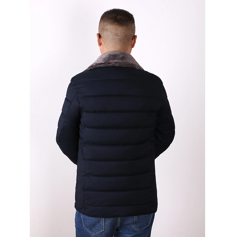 

Large Size Mens Coat Nice Pop Autumn Winter Faux Rabbit Fur Collar Men Jacket Cotton Quality VogueOutwear Plus Size L- 8XL