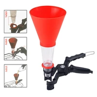 1set car engine oil filling funnel with holding clamp adjustable gasoline oil filling tools for motorbike truck car accessories