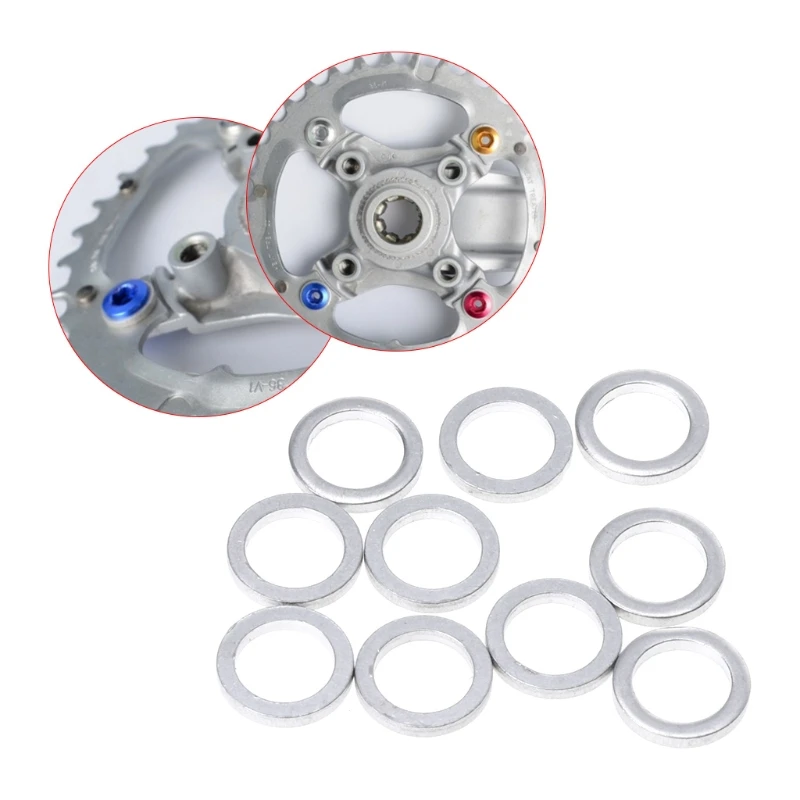 

10Pcs 2mm Bicycle Chain Wheel Screw Washer Aluminum Spacer Double Change Single