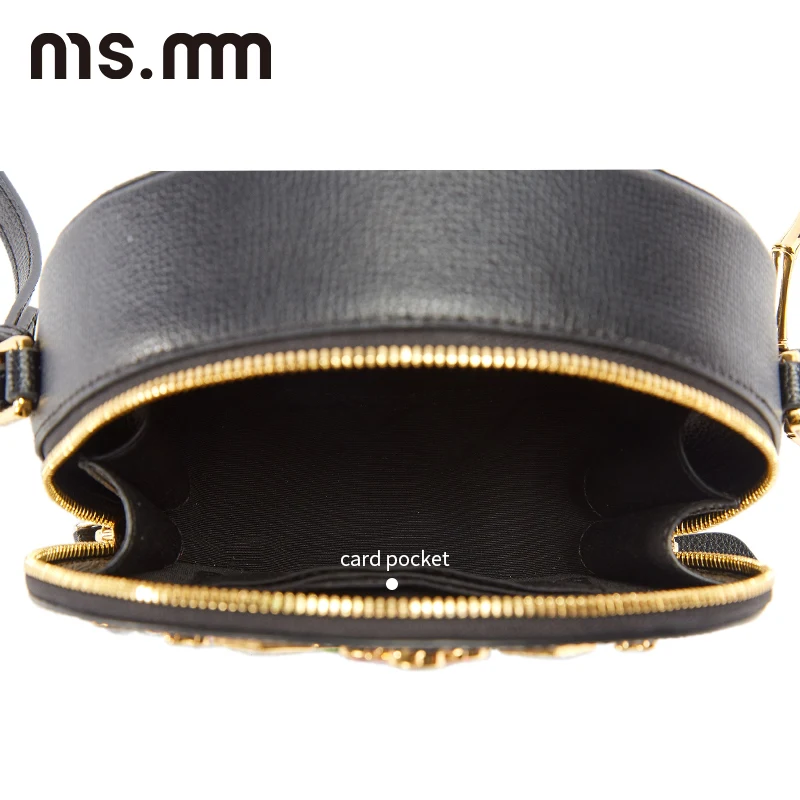 MS. MM Алмазная круглая сумка из натуральной кожи роскошные сумки женские