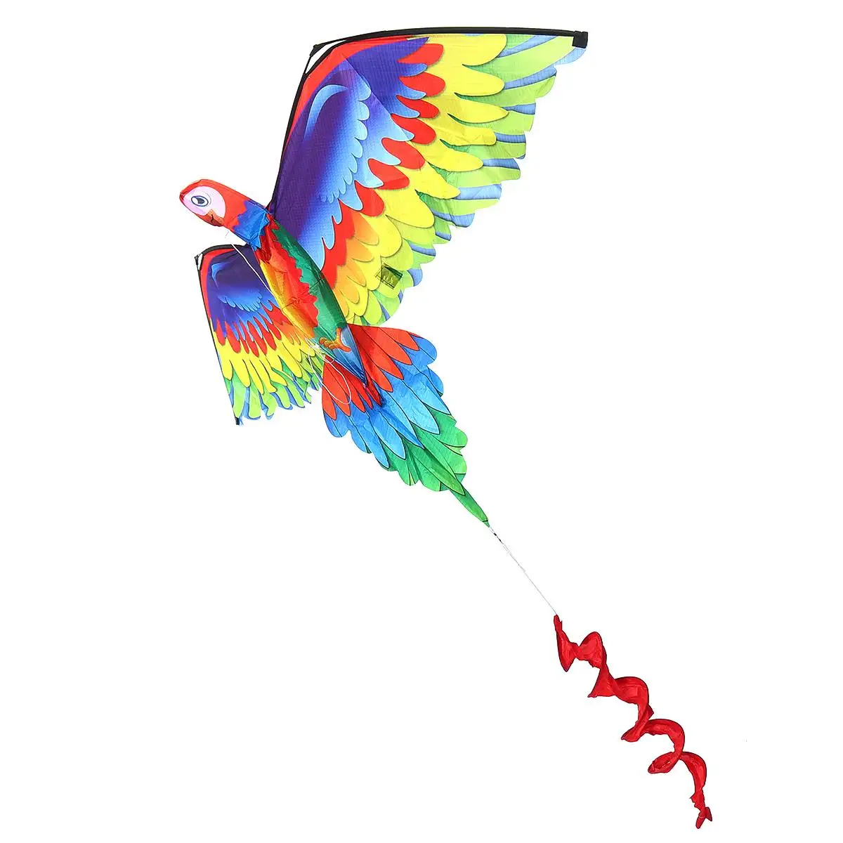 

Colorful 3D Parrot Kite Single Line Foldable With Tail Kites Outdoor Fun Toy Kite Family Children Outdoor Sports Toy Gift 100M