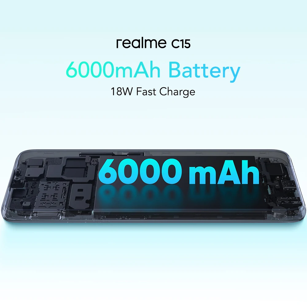 

realme C15 4GB 64GB Global Version 6000mAh Battery Helio G35 13MP Quad Camera NFC Play Store
