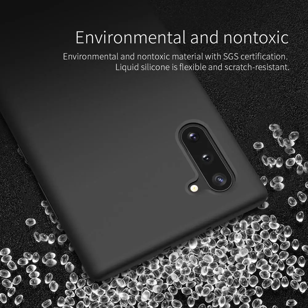 NILLKIN Liquid Silicone Case For Samsung Galaxy Note 10 9 Anti-fingerprint soft Back cover case Plus |