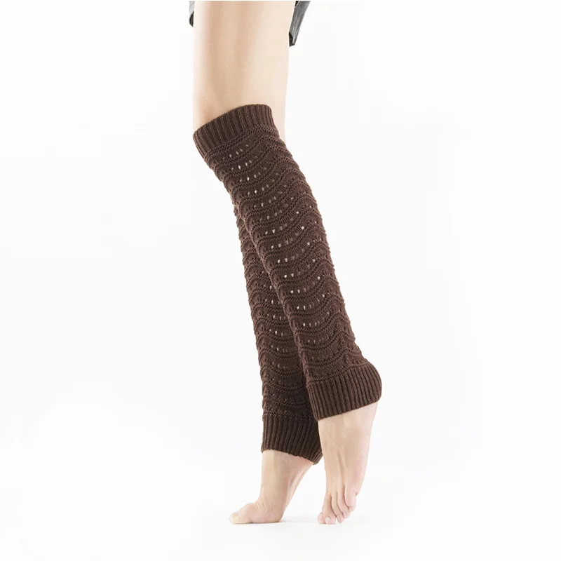 Зимние женские длинные гетры с полой волной подогреватель голеностопного