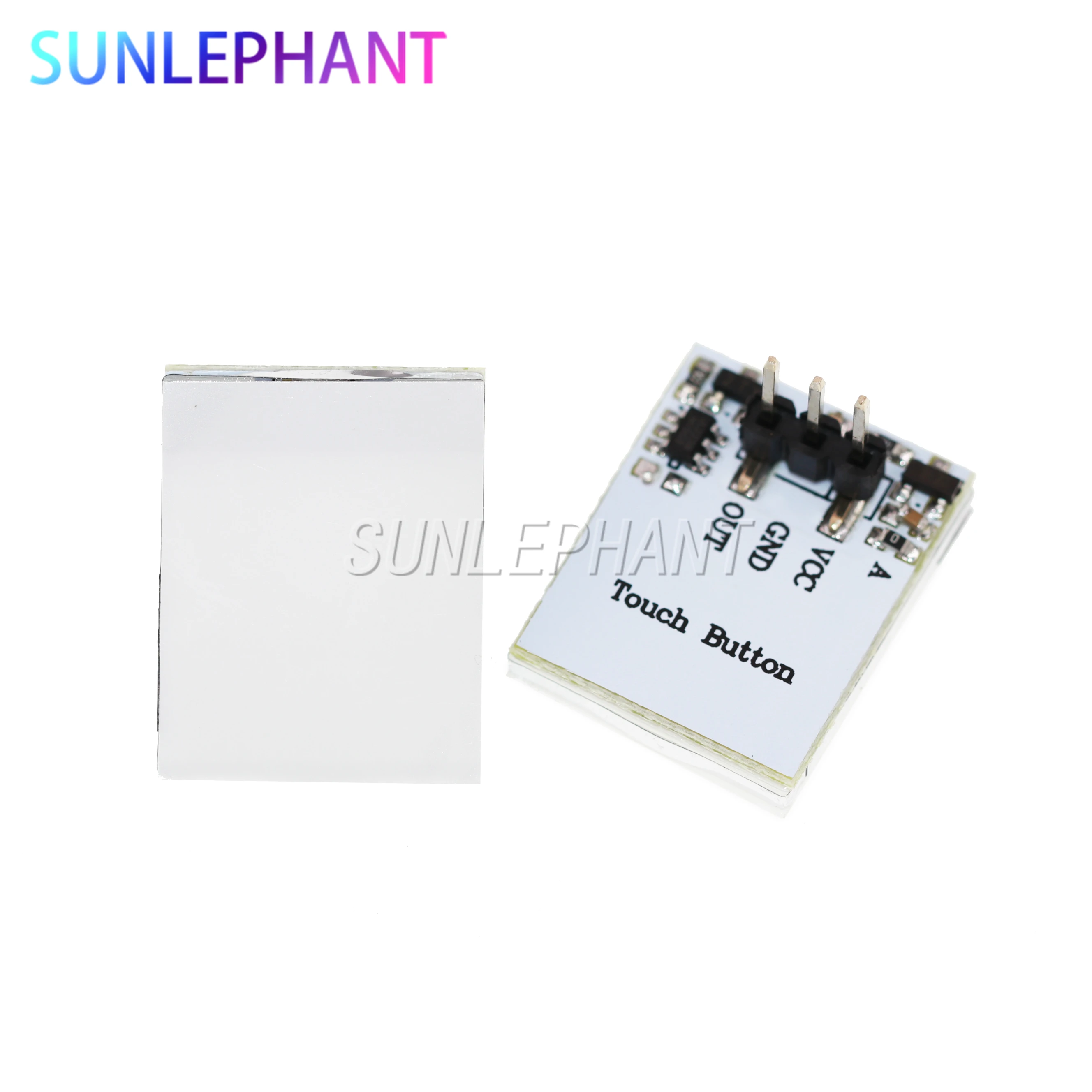 Зеленая синяя красная и желтая цветная RGB емкостная сенсорная кнопка