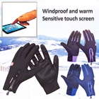 Перчатки теплые зимние с сенсорным экраном унисекс, теплые спортивные для велоспорта, велосипеда, лыжного спорта, кемпинга, пешего туризма, мотоцикла