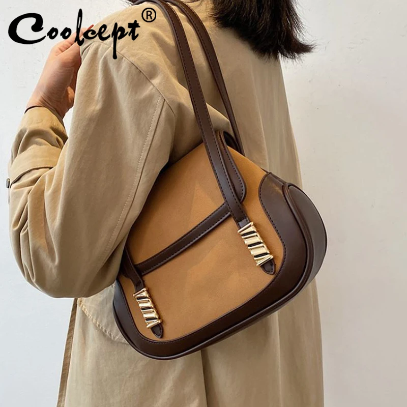 

Coolcept зимняя женская сумка через плечо, Ретро сумка для подмышек, женская сумка через плечо, модная дорожная сумка, женская сумка в западном с...