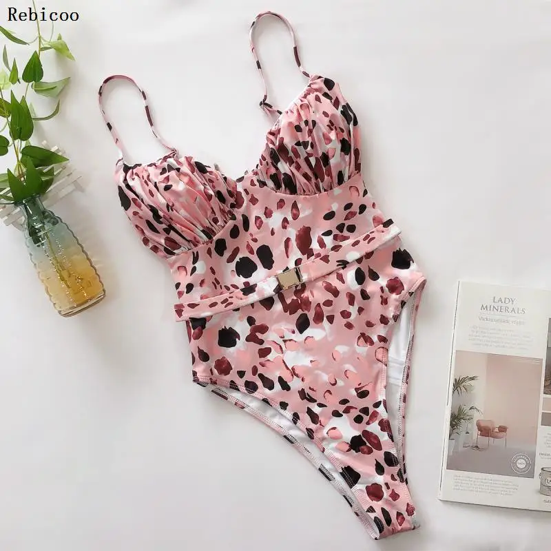 

High Cut Swimwear Women One Piece Swimsuit Female Push Up Bathing Suit High Waist Swimming Suits For Women Solid Monokini