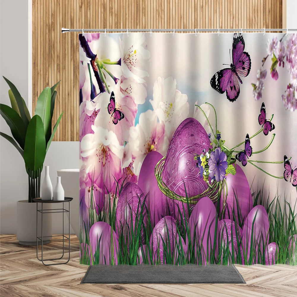 Водонепроницаемая занавеска для душа розовая шторка с изображением розового