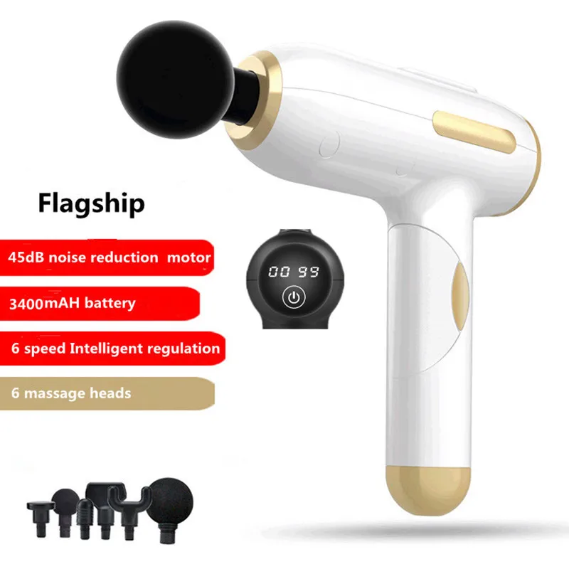 Массажный пистолет для глубоких тканей ручной массажер мышц с портативным