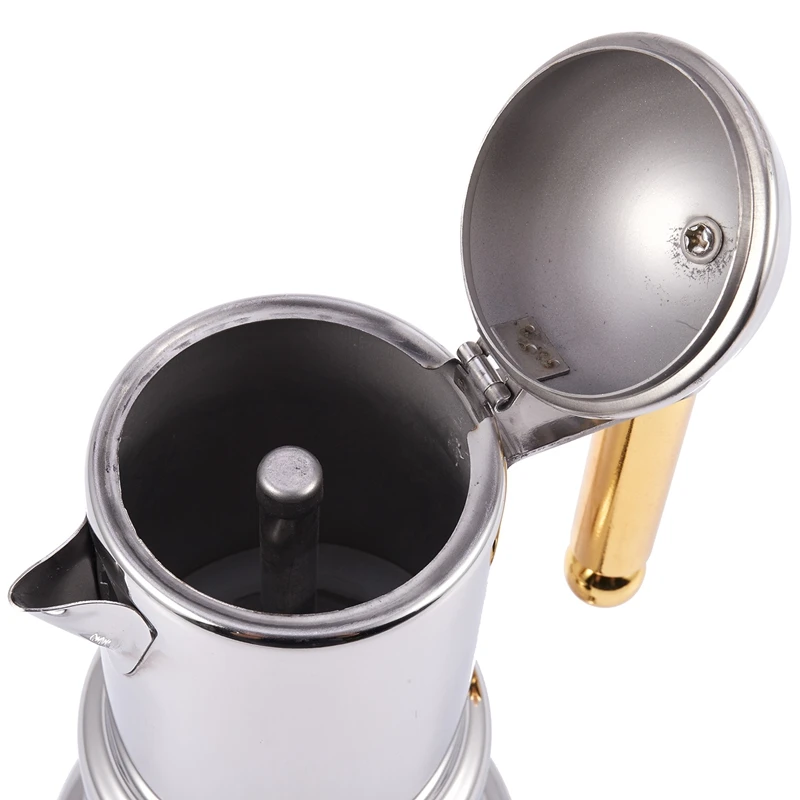 

200Ml 4 Cups Stainless Steel Coffee Pot Moka Coffee Maker Teapot Filter Automatic Coffee Machine Espresso Machine