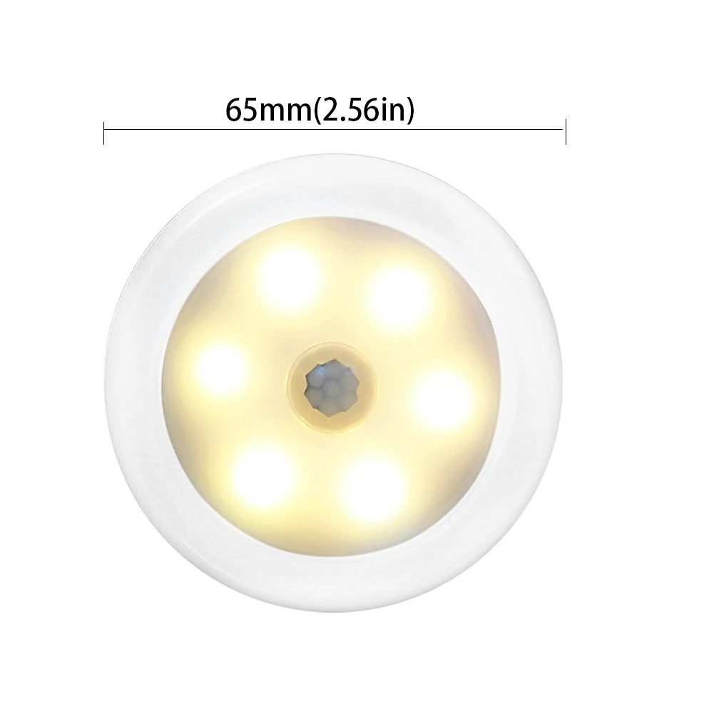 

Motion Sensor wireless night lights bedroom decor light 6LED Detector wall decorative lamp staircase closet room aisle lighting