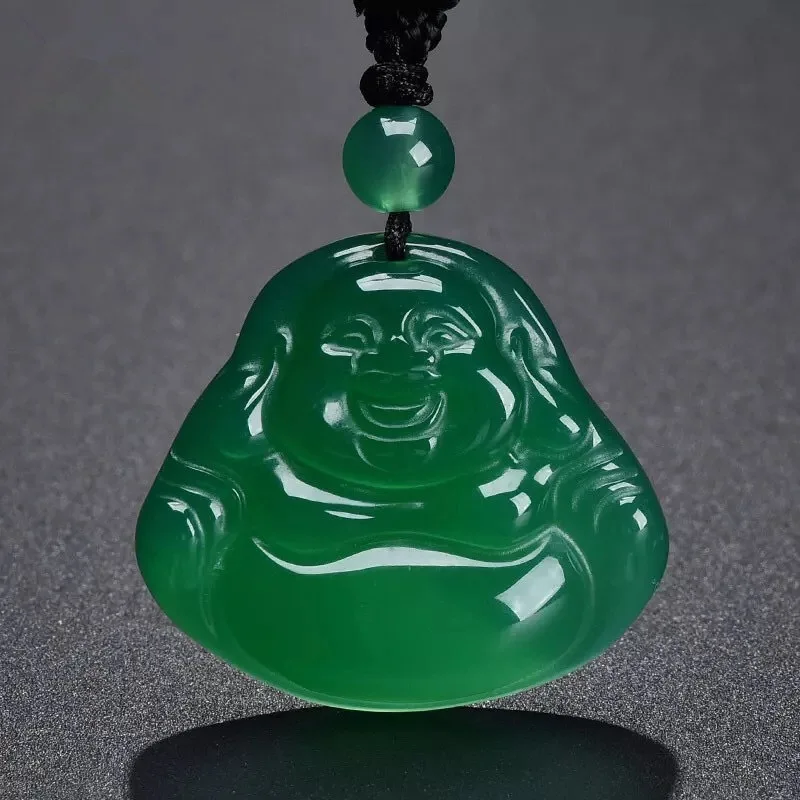 Подвеска в виде Будды из зеленого нефрита для мужчин и женщин |