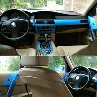 for bmw 5 series e60 2004 2010 interior central control panel door handle decorate car accessories 3d5d carbon fiber stickers